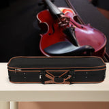 Maxbell Violin Storage Case Handbag Easy Carrying for Beginner Violin Lovers Players black and coffee