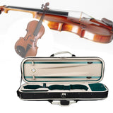 Maxbell Violin Storage Case Handbag Easy Carrying for Beginner Violin Lovers Players white and black