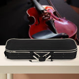 Maxbell Violin Storage Case Handbag Easy Carrying for Beginner Violin Lovers Players white and black