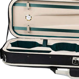 Maxbell Violin Storage Case Handbag Easy Carrying for Beginner Violin Lovers Players white and black