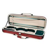 Maxbell Violin Storage Case Handbag Easy Carrying for Beginner Violin Lovers Players red and white