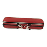 Maxbell Violin Storage Case Handbag Easy Carrying for Beginner Violin Lovers Players red and white