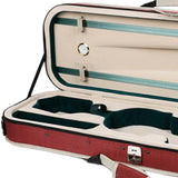 Maxbell Violin Storage Case Handbag Easy Carrying for Beginner Violin Lovers Players red and white