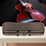 Maxbell Violin Storage Case Handbag Easy Carrying for Beginner Violin Lovers Players white grids