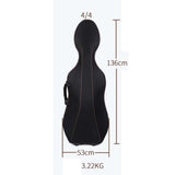 Maxbell Cello Travel Case and Wheels Portable for Beginner Enthusiasts Violin Lovers 4 to 4