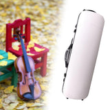 Maxbell 4/4 Violin Hard Shell Case Sturdy Protective for Beginner Gift Violin Player White