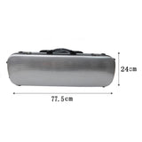 Maxbell 4/4 Violin Hard Shell Case Sturdy Protective for Beginner Gift Violin Player Argent