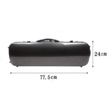 Maxbell 4/4 Violin Hard Shell Case with Password Lock Violin Protection Box for Gift Black