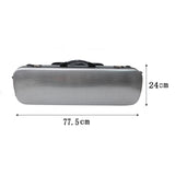 Maxbell 4/4 Violin Hard Shell Case with Password Lock Violin Protection Box for Gift Argent