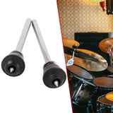 Maxbell 2Pcs Metal Floor Tom Drum Legs DIY Professional Stable Anti Slip Accessories 304