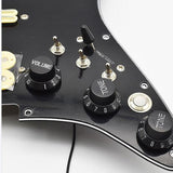 Maxbell Guitar Pickguard Right Electric Guitar Pickguard Pickup for Electric Guitars Black and yellow