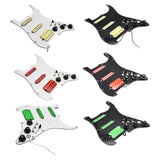 Maxbell Guitar Pickguard Right Electric Guitar Pickguard Pickup for Electric Guitars Black and yellow