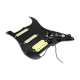 Maxbell Guitar Pickguard Right Electric Guitar Pickguard Pickup for Electric Guitars Black and yellow
