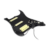 Maxbell Guitar Pickguard Right Electric Guitar Pickguard Pickup for Electric Guitars Black and yellow