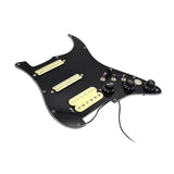 Maxbell Guitar Pickguard Right Electric Guitar Pickguard Pickup for Electric Guitars Black and yellow