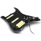 Maxbell Guitar Pickguard Right Electric Guitar Pickguard Pickup for Electric Guitars Black and yellow