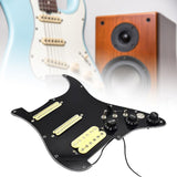 Maxbell Guitar Pickguard Right Electric Guitar Pickguard Pickup for Electric Guitars Black and yellow