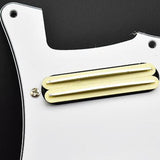Maxbell Guitar Pickguard Right Electric Guitar Pickguard Pickup for Electric Guitars White and yellow