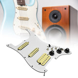 Maxbell Guitar Pickguard Right Electric Guitar Pickguard Pickup for Electric Guitars White and yellow