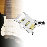 Maxbell Guitar Pickguard Right Electric Guitar Pickguard Pickup for Electric Guitars White and yellow