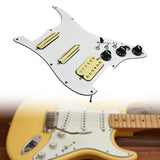 Maxbell Guitar Pickguard Right Electric Guitar Pickguard Pickup for Electric Guitars White and yellow
