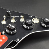 Maxbell Guitar Pickguard Right Electric Guitar Pickguard Pickup for Electric Guitars Black and red