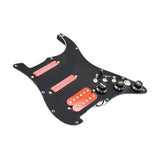 Maxbell Guitar Pickguard Right Electric Guitar Pickguard Pickup for Electric Guitars Black and red