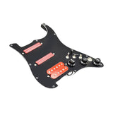 Maxbell Guitar Pickguard Right Electric Guitar Pickguard Pickup for Electric Guitars Black and red