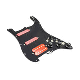 Maxbell Guitar Pickguard Right Electric Guitar Pickguard Pickup for Electric Guitars Black and red