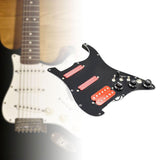Maxbell Guitar Pickguard Right Electric Guitar Pickguard Pickup for Electric Guitars Black and red