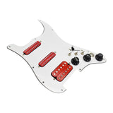 Maxbell Guitar Pickguard Right Electric Guitar Pickguard Pickup for Electric Guitars White and red