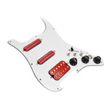 Maxbell Guitar Pickguard Right Electric Guitar Pickguard Pickup for Electric Guitars White and red