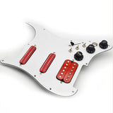 Maxbell Guitar Pickguard Right Electric Guitar Pickguard Pickup for Electric Guitars White and red