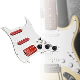 Maxbell Guitar Pickguard Right Electric Guitar Pickguard Pickup for Electric Guitars White and red