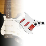 Maxbell Guitar Pickguard Right Electric Guitar Pickguard Pickup for Electric Guitars White and red