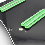 Maxbell Guitar Pickguard Right Electric Guitar Pickguard Pickup for Electric Guitars Black and green