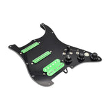 Maxbell Guitar Pickguard Right Electric Guitar Pickguard Pickup for Electric Guitars Black and green