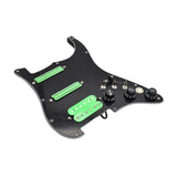 Maxbell Guitar Pickguard Right Electric Guitar Pickguard Pickup for Electric Guitars Black and green