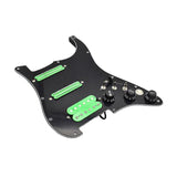 Maxbell Guitar Pickguard Right Electric Guitar Pickguard Pickup for Electric Guitars Black and green