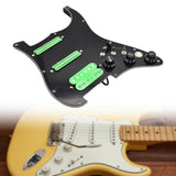 Maxbell Guitar Pickguard Right Electric Guitar Pickguard Pickup for Electric Guitars Black and green