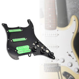 Maxbell Guitar Pickguard Right Electric Guitar Pickguard Pickup for Electric Guitars Black and green