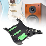 Maxbell Guitar Pickguard Right Electric Guitar Pickguard Pickup for Electric Guitars Black and green