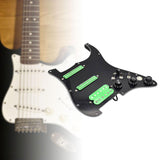Maxbell Guitar Pickguard Right Electric Guitar Pickguard Pickup for Electric Guitars Black and green