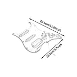 Maxbell Guitar Pickguard Right Electric Guitar Pickguard Pickup for Electric Guitars White and green