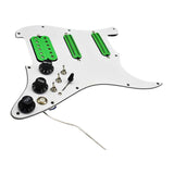 Maxbell Guitar Pickguard Right Electric Guitar Pickguard Pickup for Electric Guitars White and green