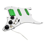 Maxbell Guitar Pickguard Right Electric Guitar Pickguard Pickup for Electric Guitars White and green