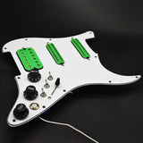 Maxbell Guitar Pickguard Right Electric Guitar Pickguard Pickup for Electric Guitars White and green