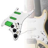 Maxbell Guitar Pickguard Right Electric Guitar Pickguard Pickup for Electric Guitars White and green