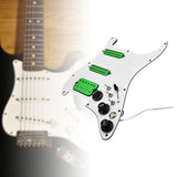 Maxbell Guitar Pickguard Right Electric Guitar Pickguard Pickup for Electric Guitars White and green