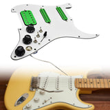 Maxbell Guitar Pickguard Right Electric Guitar Pickguard Pickup for Electric Guitars White and green